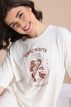 Zivame Harry Potter Knit Cotton Loungewear Dress - Whisper White — thumbnail 5